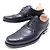 SCARPE LOUIS VUITTON RICHELIEU BOU FLEURI 7.5 41.5 Scarpe in pelle nera Nero
