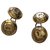 Outras joias Chanel Abotoaduras para blusa Damier ebene Metal  ref.330118