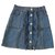 Ganni Skirts Blue Cotton  ref.330140