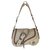 Christian Dior Gaucho Handtasche aus cremeweißem Leder Aus weiß  ref.330218