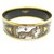 Hermès HERMES LARGE BRACELET PRINTED HORSE LARGE APPARAT GOLD-PLATED ENAMEL + BOX Golden  ref.330517