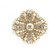 Autres bijoux NEUF BROCHE CHANEL RUBAN PERLES & STRASS EN METAL DORE NEW GOLDEN BROOCH Métal Doré  ref.330549