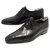 BERLUTI OLGA SHOES 10 44 RICHELIEU IN BLACK LEATHER + TAPPING SHOES  ref.330563