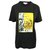 Alexander Mcqueen T-shirt noir à imprimé jaune Coton  ref.330626