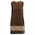 Dolce & Gabbana Tweed & Lace Multifabric Dress Brown Wool  ref.330686