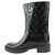 Louis Vuitton Tamanho 39 Black Drops Flat Half Boot Rain Couro Borracha  ref.330772