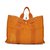 Bolso de mano Hermès Naranja Lienzo  ref.331353