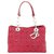 Sac cabac trotter Dior Cuir Rouge  ref.331624