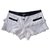 Chanel Pantalones cortos con logo CC de Rare Tweed Shorts Negro Blanco Crema Seda Algodón Poliamida  ref.331875