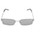 Saint Laurent Acetat-Sonnenbrille mit eckigem Rahmen Silber Metallisch  ref.331996