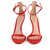GIANVITO ROSSI PORTOFINO 100 Crystal-Embellished Red Satin Sandals  ref.332200