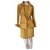 Chanel Falda elegante Amarillo Seda Tweed  ref.332783