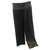 Chanel Pants, leggings Black Leather Wool  ref.332792