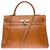 Hermès Stupenda borsa Hermes Kelly 35 restituito Tracolla in pelle Courchevel Gold , finiture in metallo placcato oro D'oro  ref.332950