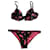 Diane Von Furstenberg Swimwear Black Pink Nylon Lycra  ref.333187