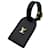 Louis Vuitton etiqueta de bagagem de couro preto Dourado  ref.333518