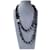 Conjunto de colar e brincos de pérolas pretas Chanel CC Preto  ref.333519