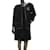 Chanel Schwarzer Anzug mit Wolllederbesatz und Anzug Gr.50 Baumwolle Wolle  ref.333521
