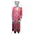 Aridza Bross Mittellanges Kleid Weiß Rot