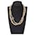 Collar clásico atemporal largo de perlas de Chanel CC Crudo  ref.333634