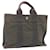 Hermès HERMES Her Line PM Hand Bag Canvas Gray Auth 23108 Grey Polyamide  ref.334050