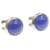 Hermès Boucles d'oreilles HERMES Bleu Auth fm134 Coton Bleu Marine  ref.334314