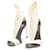 LOUIS VUITTON High Heels Sandals White Leather Nylon CC Auth fm354  ref.334436