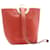 Céline CELINE Ring Motif Shoulder Bag Leather Red Auth 22408  ref.335105