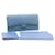 CHANEL Caviar Skin Matelasse Travel Wallet Light Blue Leather CC Auth 22444  ref.335246