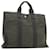 Hermès HERMES Her Line MM Hand Bag Canvas Gray Auth hk004 Grey Cloth  ref.335492