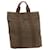 Hermès HERMES Her Line Hand Bag Canvas Brown Auth hk104 Polyamide  ref.335555