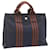 Hermès HERMES Fourre Tout PM Hand Bag Navy Cotton Auth 23543 Navy blue  ref.335664
