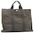 Hermès HERMES Her Line MM Hand Bag Canvas Gray Auth ki797 Grey Polyamide  ref.335797