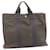 Hermès HERMES Her Line MM Hand Bag Canvas Gray Auth ki841 Grey Polyamide  ref.335884