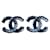 Chanel CC B13 Pendientes de cristal B SHW Hardware de plata Metal  ref.336798