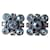 Chanel C13 V Cluster Gripoix Crystal earrings Silver hardware Metal  ref.336799