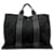 Hermès Hermes Black cabas MM Toile Tissu Noir Gris  ref.336949