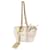 Dolce & Gabbana bolso de hombro de punto blanco Dorado Metal Paño  ref.337168