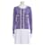 Chanel Casaco de lã com botão de joia Lavanda Casimira  ref.337224