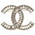 Chanel Broche de alfiler CC Dorado Metal  ref.337485