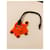 Hermès Charm para bolso Kelly Doll en PVC Naranja Plástico  ref.337493