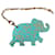 Hermès Elefanten-Taschenanhänger aus Leder Blau  ref.337495
