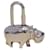 Hermès Hermes Hippo Cadena Lock Bag Charm Silver hardware Metallo  ref.337500