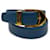 Louis Vuitton Cintura Ceinture in pelle Epi blu Oro bianco Metallo  ref.337707