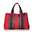Hermès Bolso Hermes De Lona Roja Multicolor Lienzo Paño  ref.338086