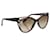 Lunettes de soleil rondes teintées marron Versace Plastique  ref.338111