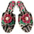 Dolce & Gabbana Sandales DOLCE&GABBANA Cuir Toile Rouge Imprimé léopard  ref.338274