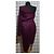 Abito Guess Monospalla Drappeggiato Viola in Viscosa Porpora - vista 4