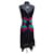 Diane Von Furstenberg DvF Aleucia asymmetric silk dress Brown Green Fuschia  ref.338484