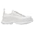 Alexander Mcqueen Sneakers Tread Slick in tela nera e suola in gomma scheggiata Bianco Pelle  ref.338577